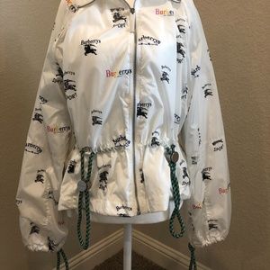 Burberry Poole Triple Archive Logo Print Windbreak